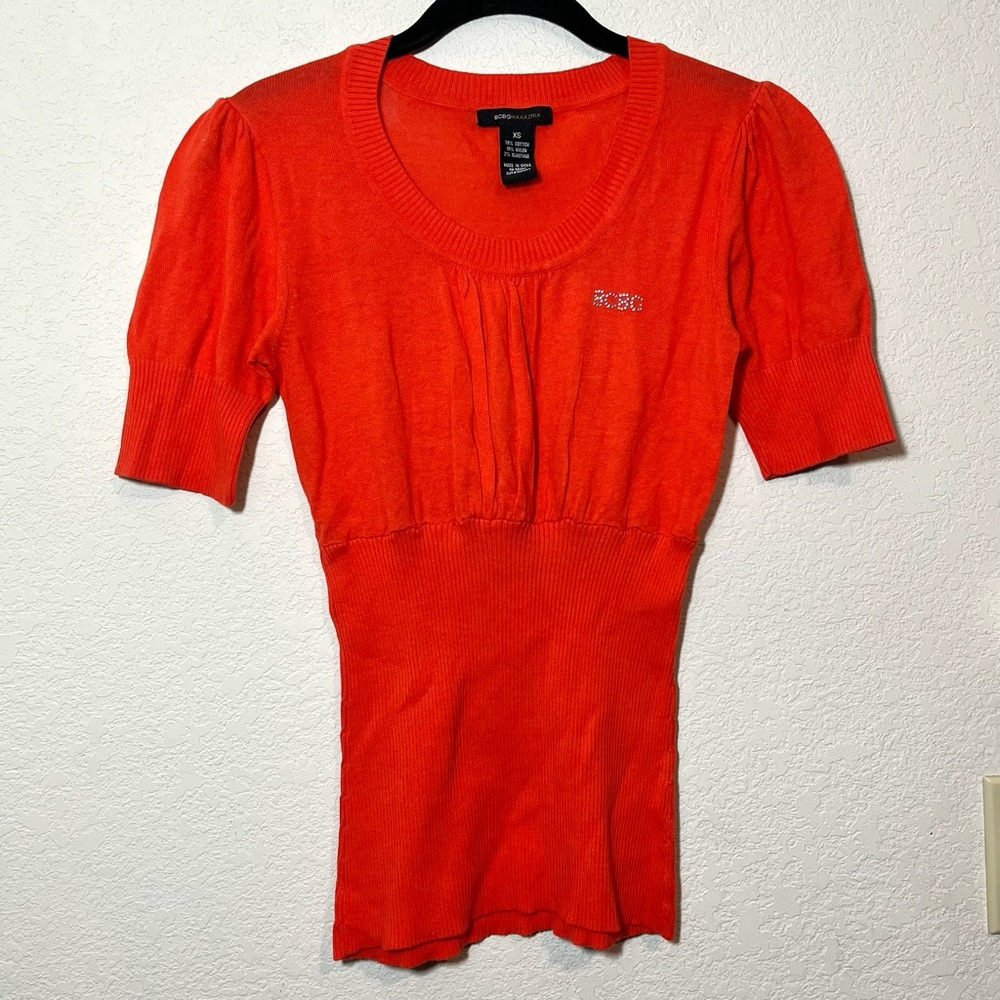 BCBG MAXAZRIA Vintage Y2K Fitted Knitted Top